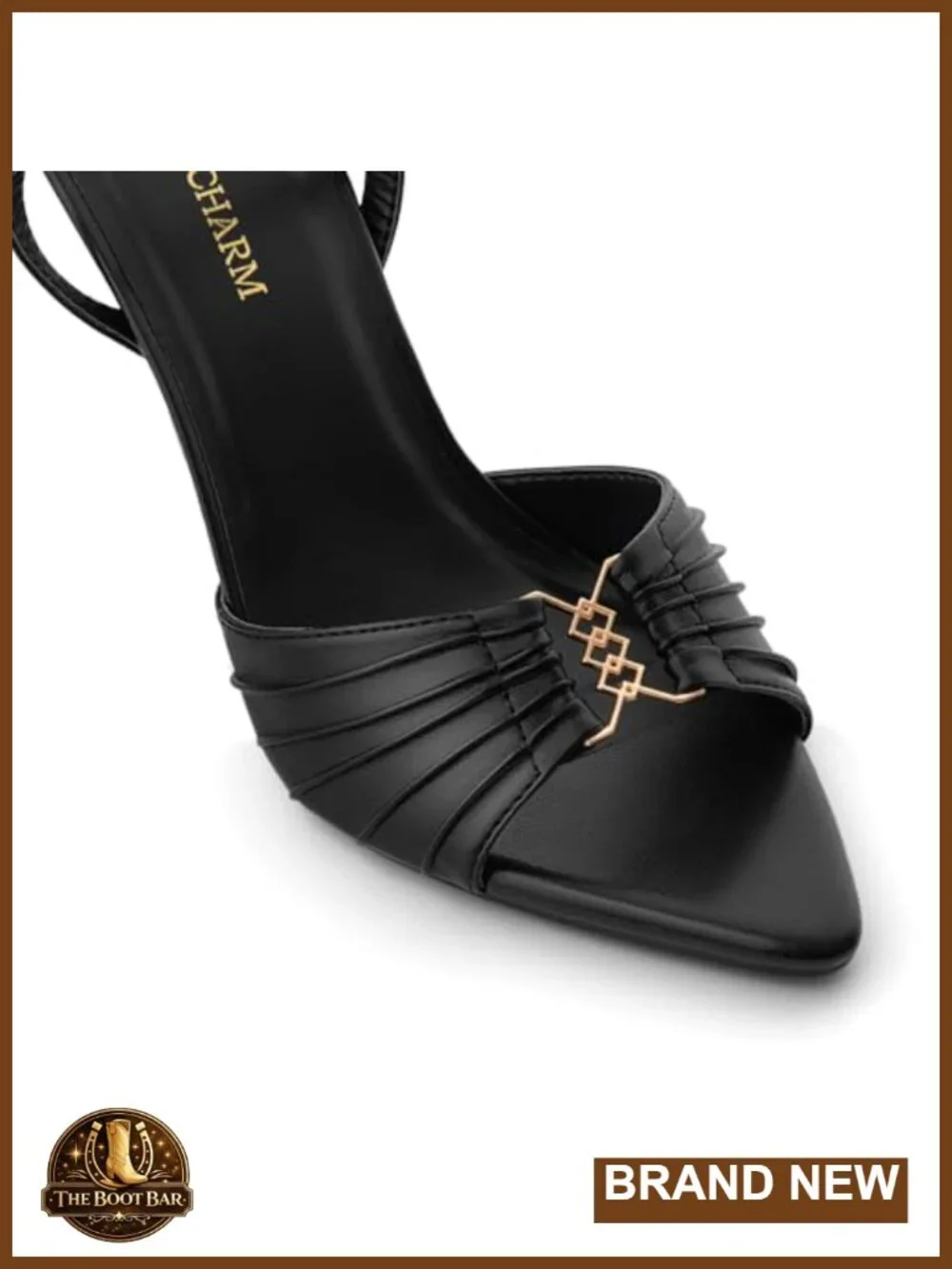 Women's Pointed Open Toe Stiletto Heels with Pleated Upper